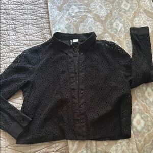 H&M Black Lace Top